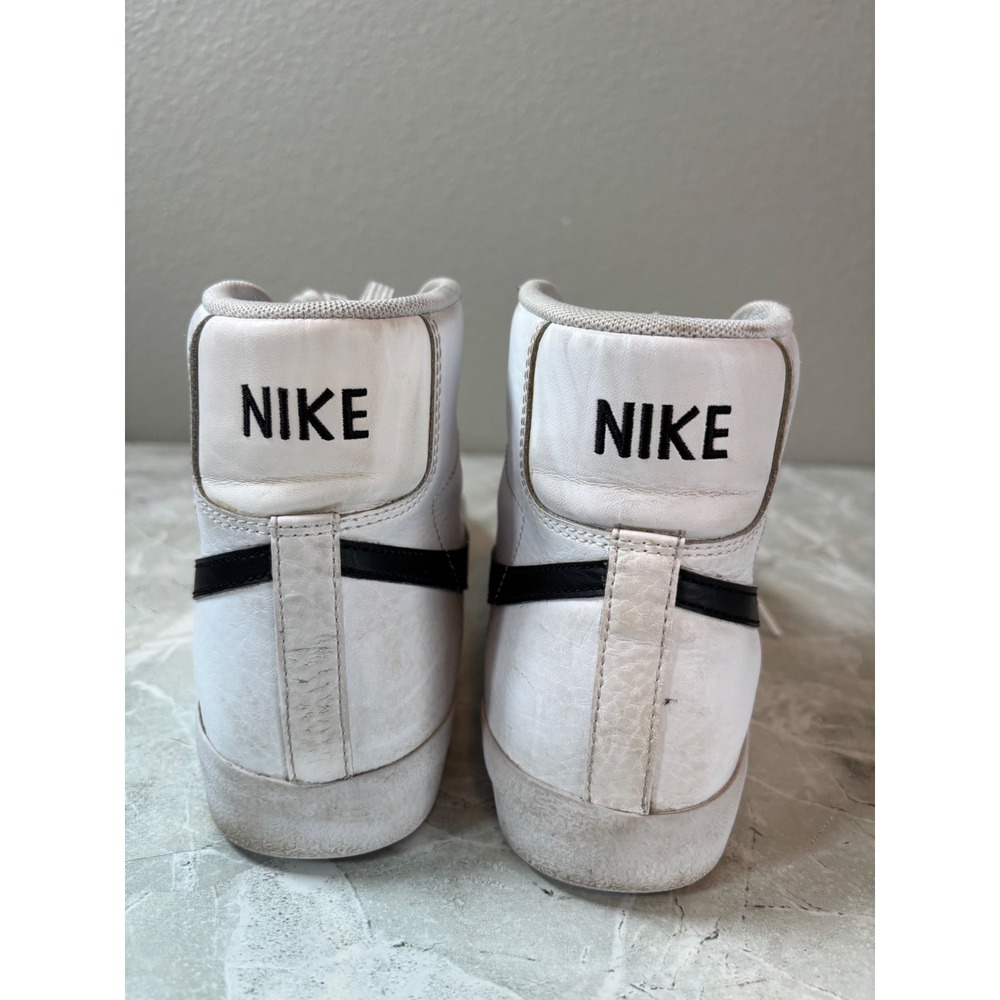 Nike Blazer Mid Youth White Black Sneakers Shoes‎ Kids Size 6.5Y DA4086 100 - Picture 3 of 8